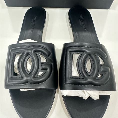 dolce gabbana millennials|Calfskin slides with DG Millennials logo .